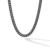 David Yurman Curb Chain Necklace in Black Titanium, 8mm