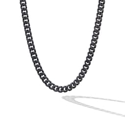 37900259 - Curb Chain Necklace in Black Titanium, 8mm