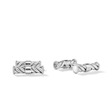 David Yurman Cable Elongated Cufflinks in Sterling Silver, 22mm