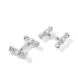 David Yurman Cable Elongated Cufflinks in Sterling Silver, 22mm