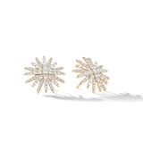 David Yurman Starburst Stud Earrings in 18ct Yellow Gold with Diamonds, 19mm
