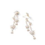 David Yurman Starburst Cascade Drop Earrings in 18ct Yellow Gold with Diamonds, 61.6mm
