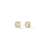 David Yurman Petite Chatelaine® Pavé Bezel Stud Earrings in 18ct Yellow Gold with Champagne Citrine and Diamonds, 5mm