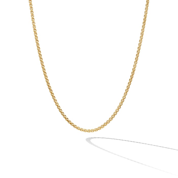 David Yurman Box Chain Necklace in 18ct Yellow Gold, 1mm