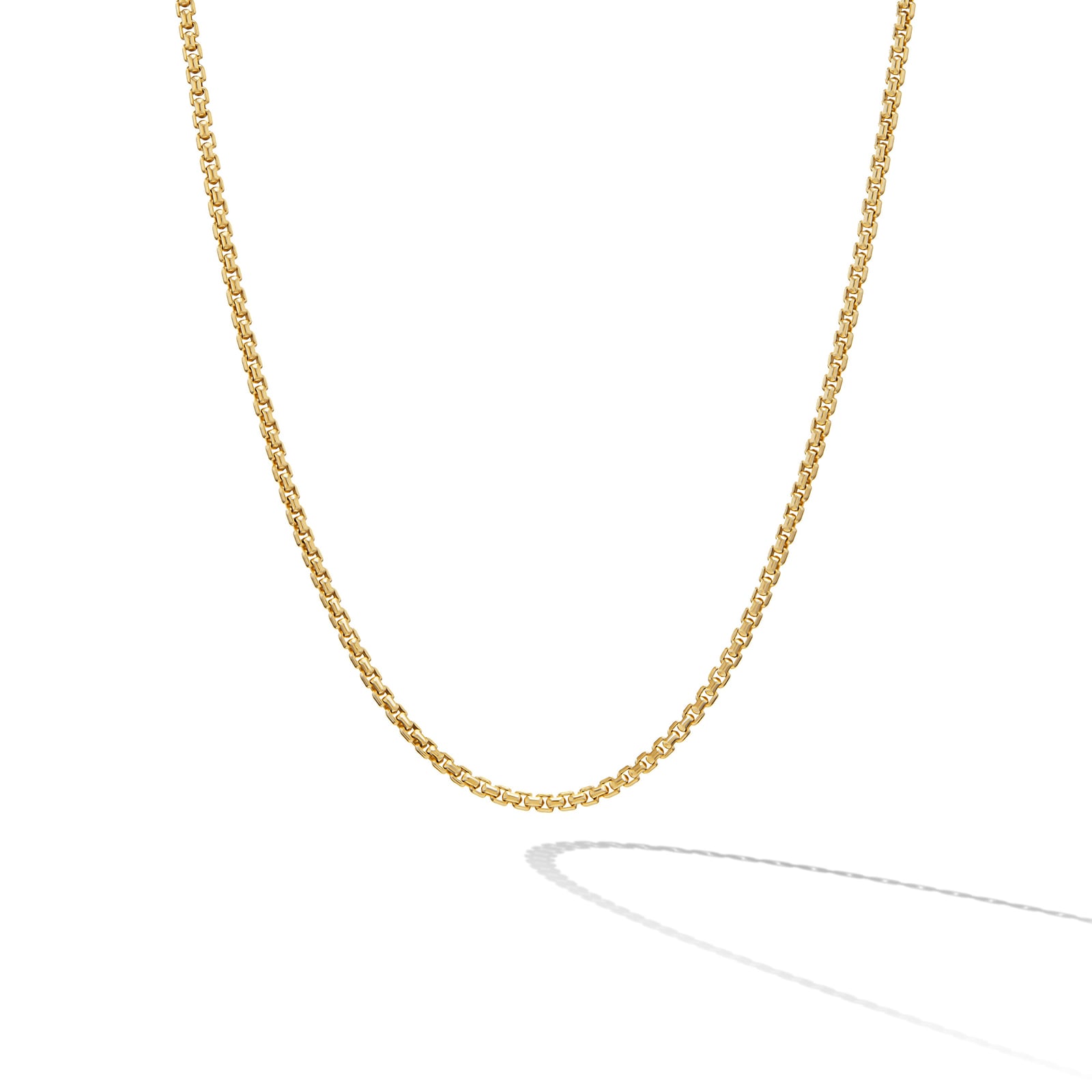 David Yurman Box Chain Necklace in 18ct Yellow Gold, 1mm