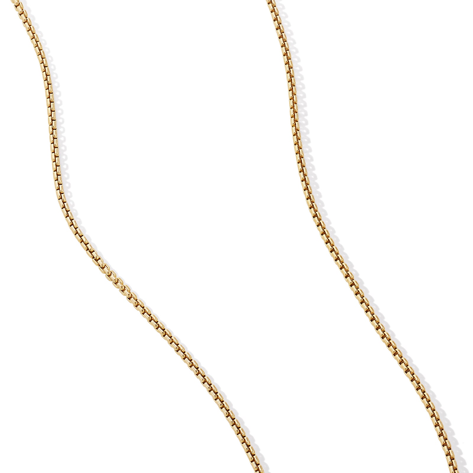 David Yurman Box Chain Necklace in 18ct Yellow Gold, 1mm