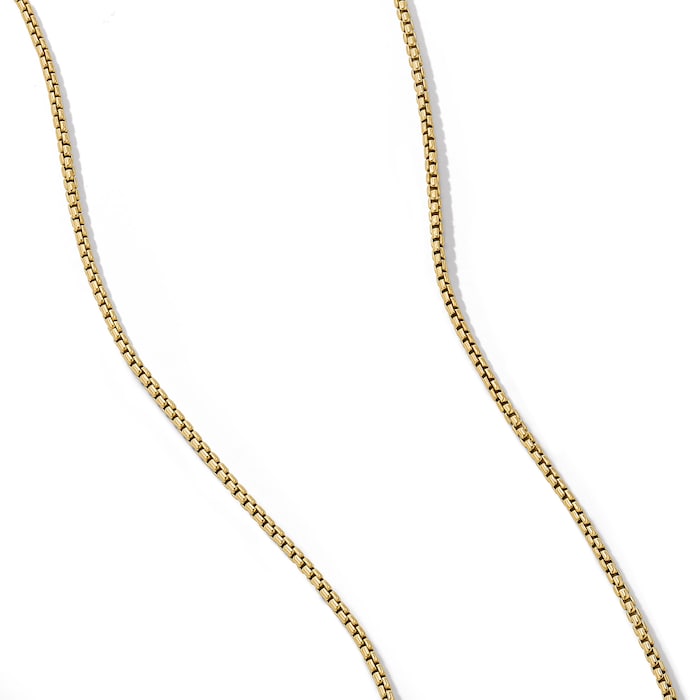 David Yurman Box Chain Necklace in 18ct Yellow Gold, 1.25mm