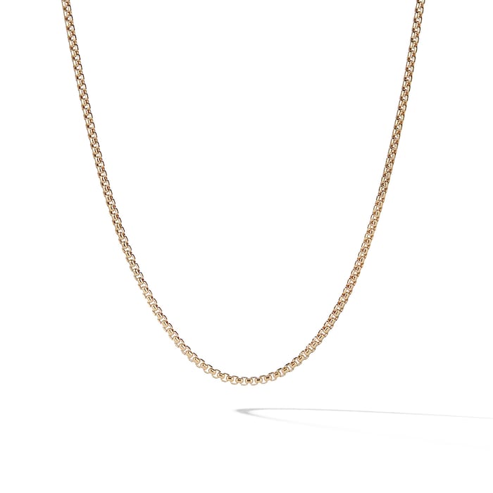 David Yurman Box Chain Necklace in 18ct Yellow Gold, 2.7mm