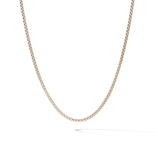 David Yurman Box Chain Necklace in 18ct Yellow Gold, 2.7mm