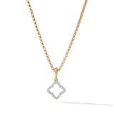 David Yurman Quatrefoil Amulet in 18ct Yellow Gold with Diamonds, 19.7mm