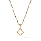 David Yurman Quatrefoil Amulet in 18ct Yellow Gold with Diamonds, 19.7mm