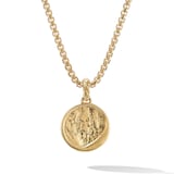 David Yurman Capricorn Amulet in 18ct Yellow Gold with Diamonds, 28.7mm