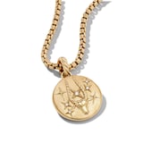 David Yurman Capricorn Amulet in 18ct Yellow Gold with Diamonds, 28.7mm