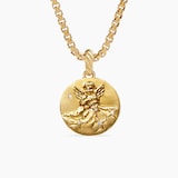 David Yurman Aquarius Amulet in 18ct Yellow Gold with Diamonds, 28.7mm