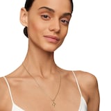 David Yurman Cross Amulet in 18ct Yellow Gold with Center Diamond, 23.8mm
