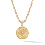David Yurman Pisces Amulet in 18ct Yellow Gold with Diamonds, 28.7mm