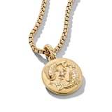 David Yurman Pisces Amulet in 18ct Yellow Gold with Diamonds, 28.7mm