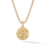 David Yurman Aries Amulet in 18ct Yellow Gold with Diamonds, 28.7mm