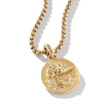 David Yurman Aries Amulet in 18ct Yellow Gold with Diamonds, 28.7mm