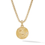 David Yurman Taurus Amulet in 18ct Yellow Gold with Diamonds, 28.7mm