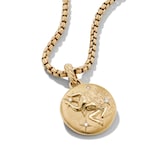 David Yurman Taurus Amulet in 18ct Yellow Gold with Diamonds, 28.7mm