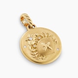 David Yurman Cancer Amulet in 18ct Yellow Gold with Diamonds, 28.7mm