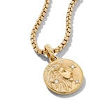 David Yurman Leo Amulet in 18ct Yellow Gold with Diamonds, 28.7mm