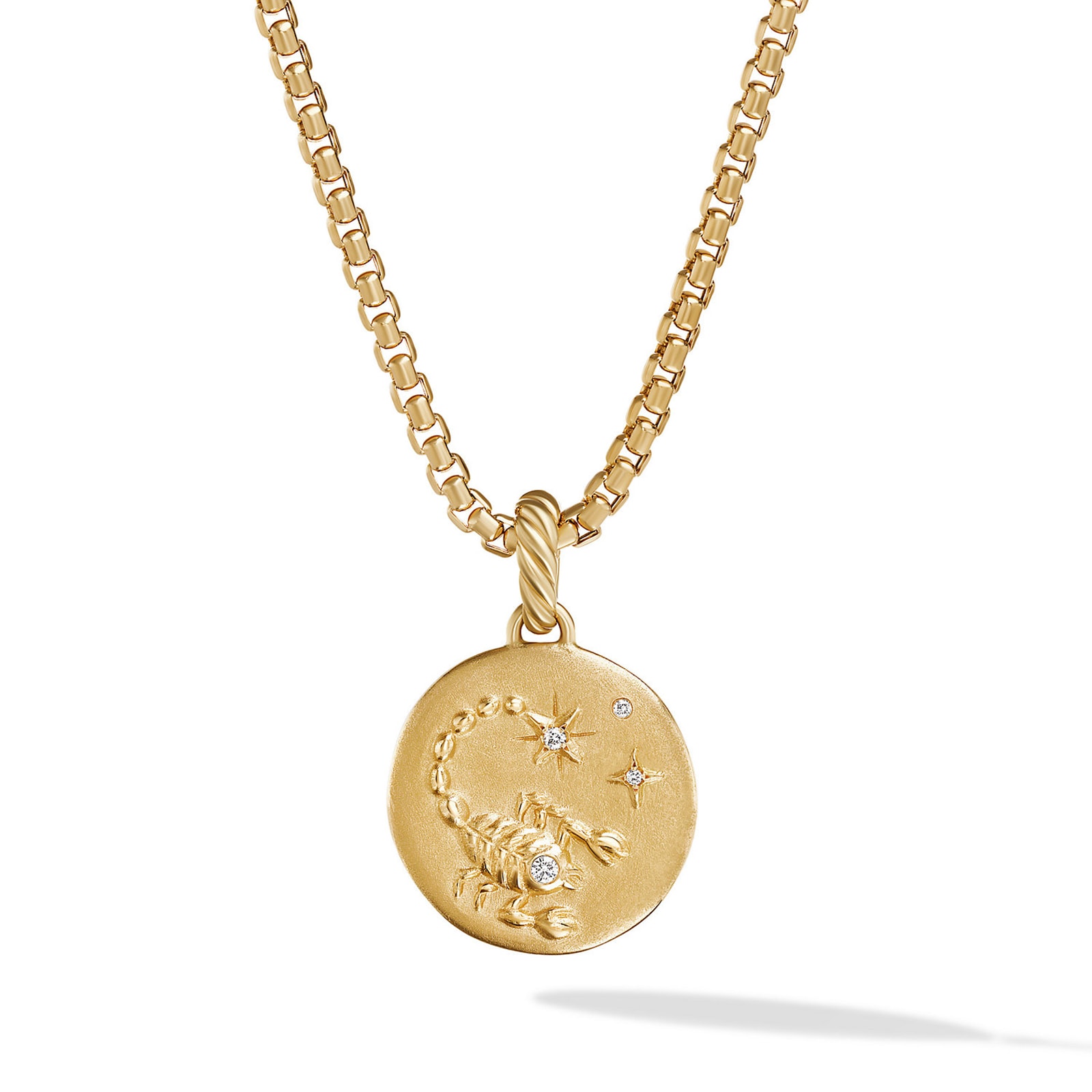 David Yurman Scorpio Amulet in 18ct Yellow Gold with Diamonds, 28.7mm David Yurman Scorpio Amulet in 18ct Yellow Gold with Diamonds, 28.7mm