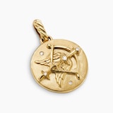 David Yurman Sagittarius Amulet in 18ct Yellow Gold with Diamonds, 28.7mm