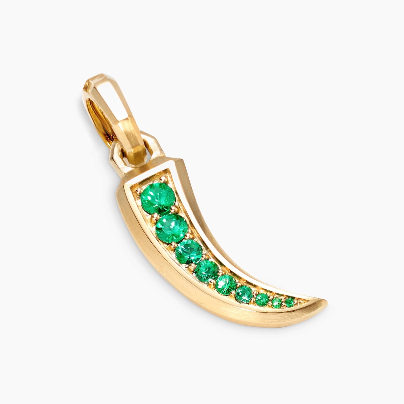 Petrvs® Claw Amulet in 18ct Yellow Gold with Emeralds, 30.7mm