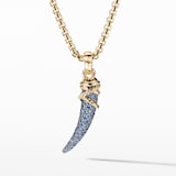 David Yurman Tusk Amulet with Pavé Blue and Violet Sapphires and 18ct Yellow Gold, 28.8mm