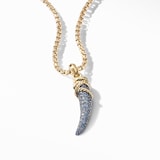 David Yurman Tusk Amulet with Pavé Blue and Violet Sapphires and 18ct Yellow Gold, 28.8mm