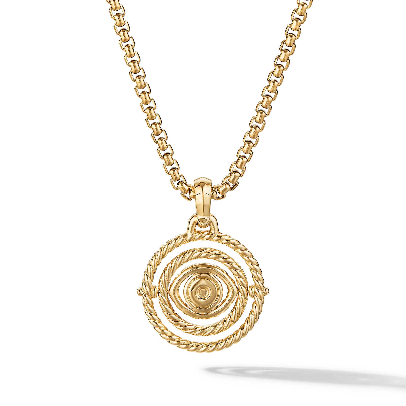 David Yurman Evil Eye Mobile Amulet in 18ct Yellow Gold with Pavé Emeralds and Diamonds, 20.5mm David Yurman Evil Eye Mobile Amulet in 18ct Yellow Gold with Pavé Emeralds and Diamonds, 20.5mm