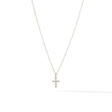 David Yurman Cable Collectibles® Cross Necklace in 18ct Yellow Gold with Diamonds, 17mm