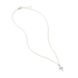 David Yurman Cable Collectibles® Cross Necklace in 18ct Yellow Gold with Diamonds, 17mm