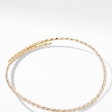 David Yurman Sculpted Cable Flex Necklace in 18ct Yellow Gold with Diamonds, 3.7mm
