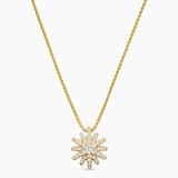 David Yurman Starburst Pendant Necklace in 18ct Yellow Gold with Diamonds, 11mm