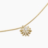 David Yurman Starburst Pendant Necklace in 18ct Yellow Gold with Diamonds, 11mm