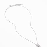 David Yurman Starburst Pendant Necklace in 18ct White Gold with Diamonds, 12mm