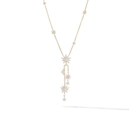 37900363 - Starburst Cluster Necklace in 18ct Yellow Gold with Diamonds, 66mm