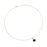 David Yurman Petite DY Elements® Pendant Necklace in 18ct Yellow Gold with Black Onyx and Diamonds, 17.8mm