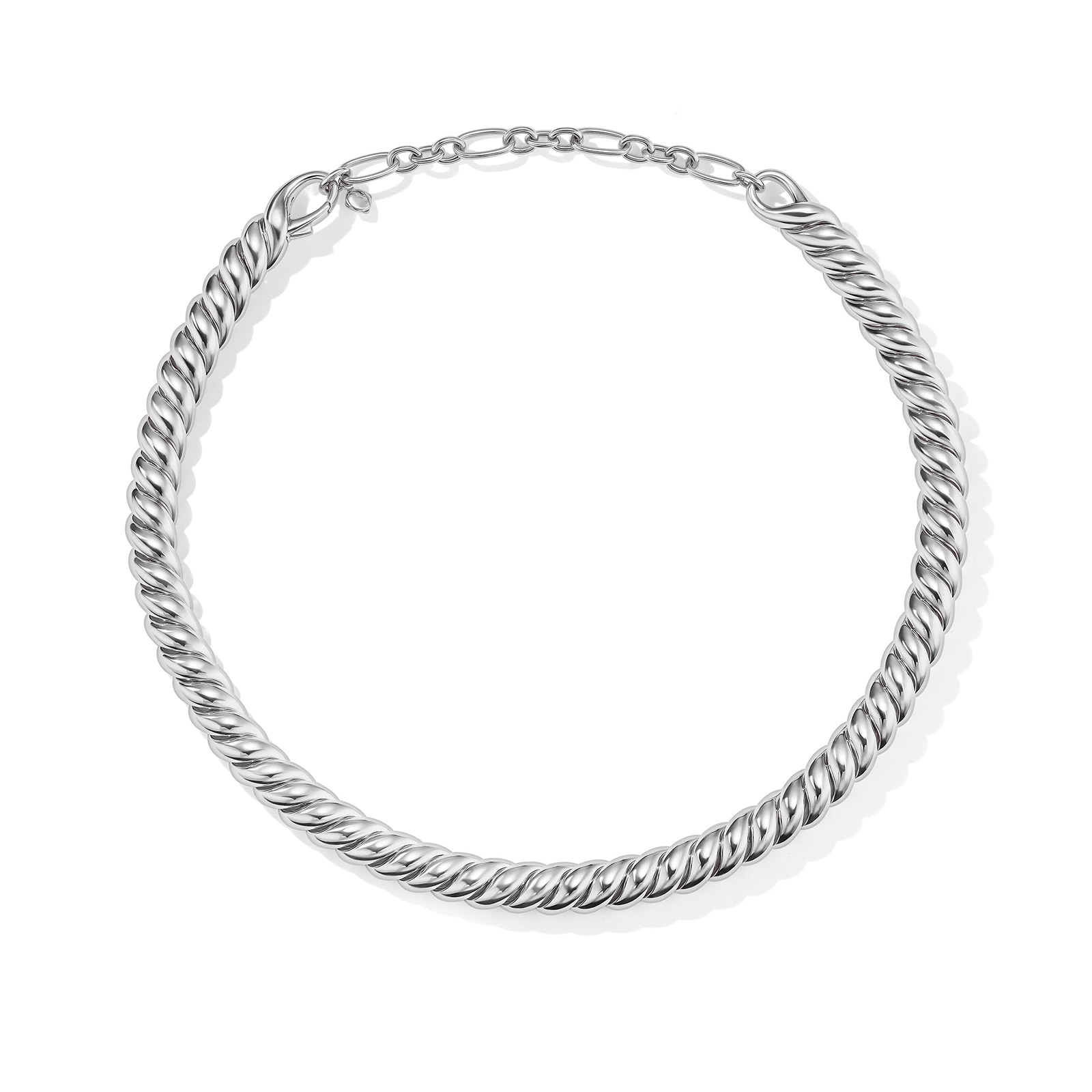 David Yurman Sculpted Cable Necklace in Sterling Silver, 8.5mm