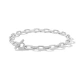 David Yurman DY Madison® Toggle Chain Necklace in Sterling Silver with Diamonds 11mm