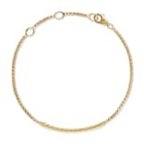 David Yurman Petite Pavé Bar Bracelet in 18ct Yellow Gold with Diamonds, 1.7mm