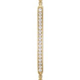 David Yurman Petite Pavé Bar Bracelet in 18ct Yellow Gold with Diamonds, 1.7mm