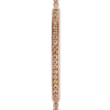 David Yurman Petite Pavé Bar Bracelet in 18ct Rose Gold with Cognac Diamonds, 1.7mm