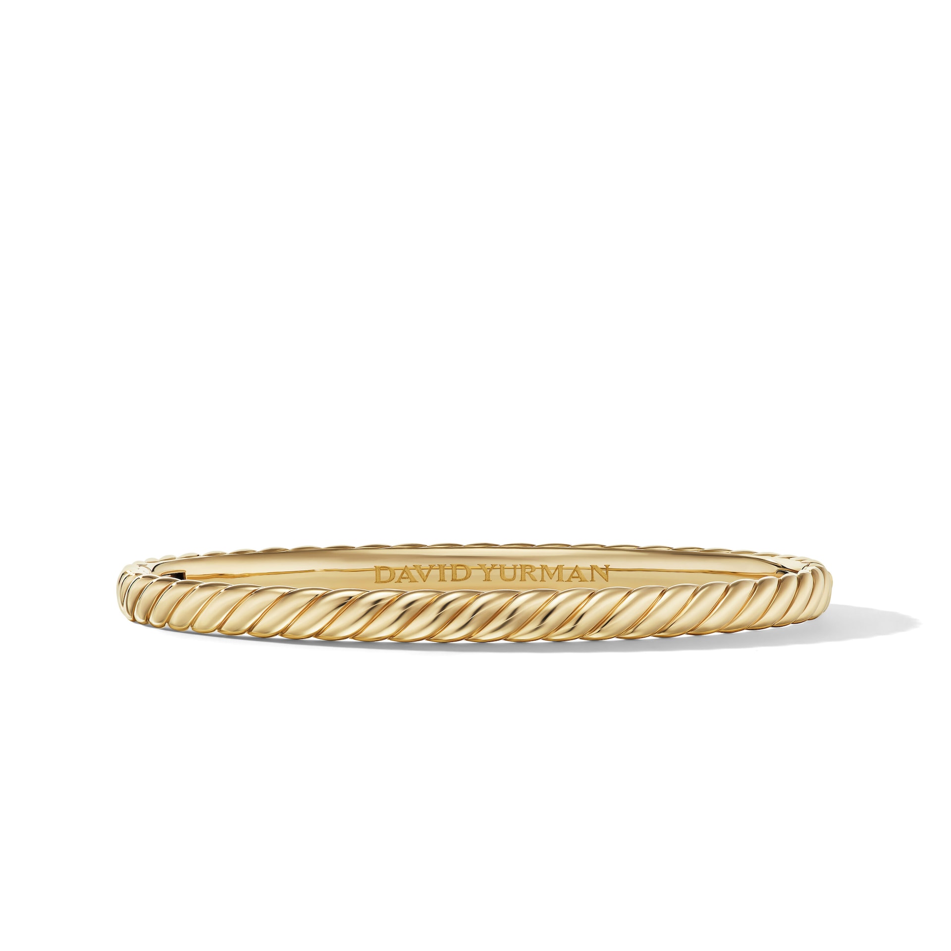 David Yurman Sculpted Cable Bangle Bracelet in 18ct Yellow Gold, 4.6mm