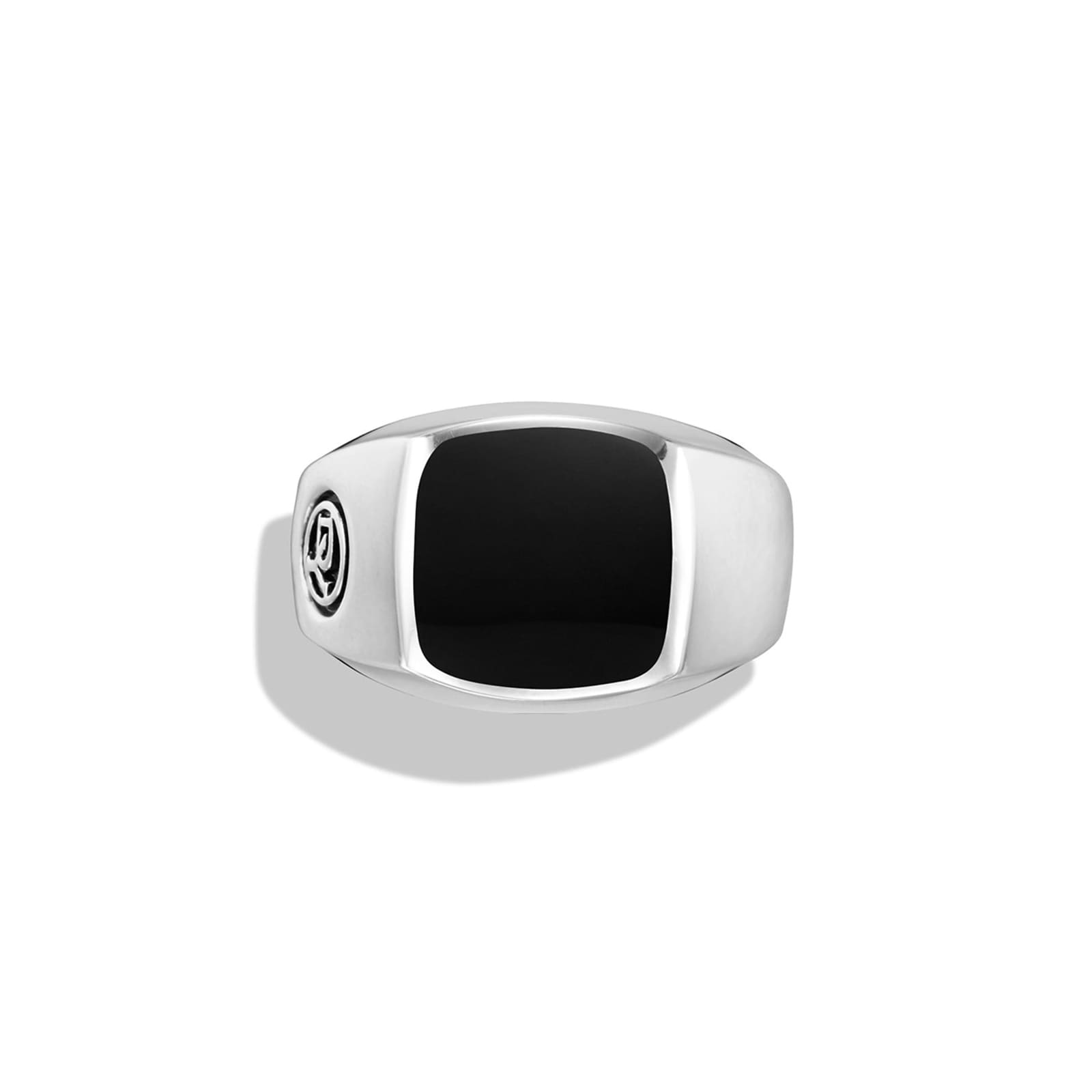 David Yurman Exotic Stone Signet Ring in Sterling Silver with Black Onyx, 14mm