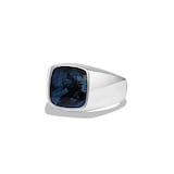 David Yurman Exotic Stone Signet Ring in Sterling Silver with Pietersite, 14mm