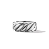 David Yurman Sculpted Cable Contour Band Ring in Sterling Silver, 9mm